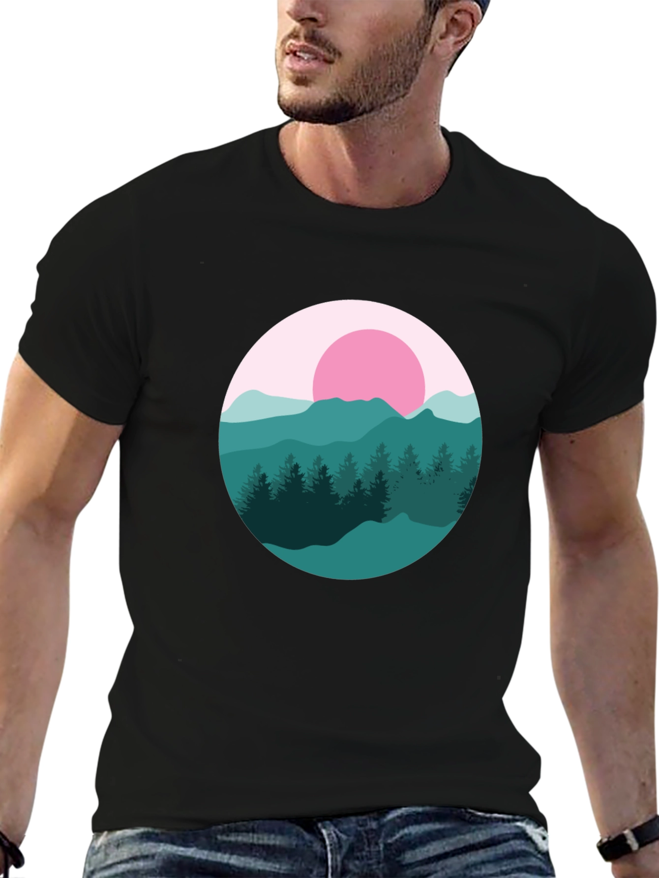 Mountain Sunset Graphic Tee - Stylish Comfort