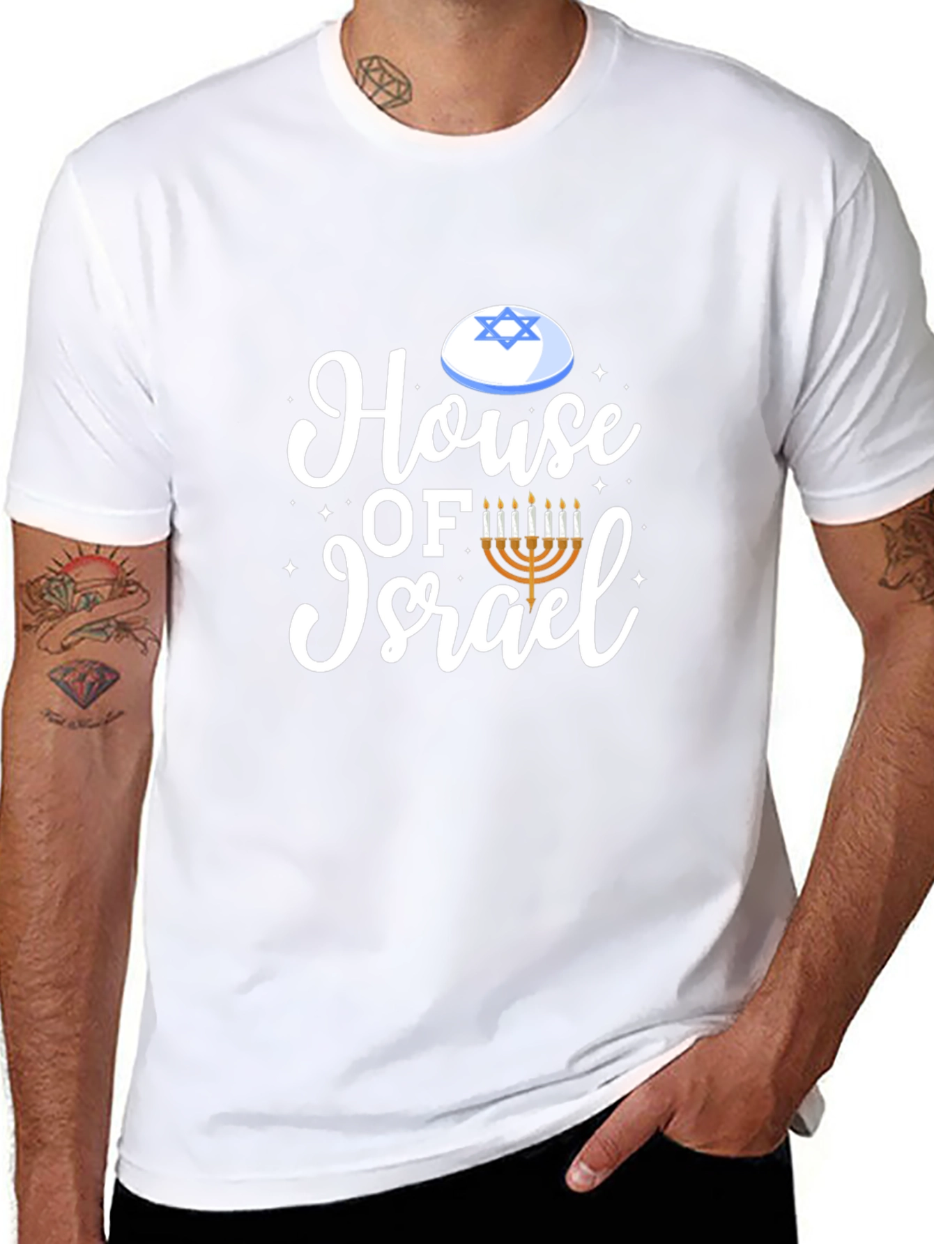 House of Israel Graphic Tee - Black Cotton Blend