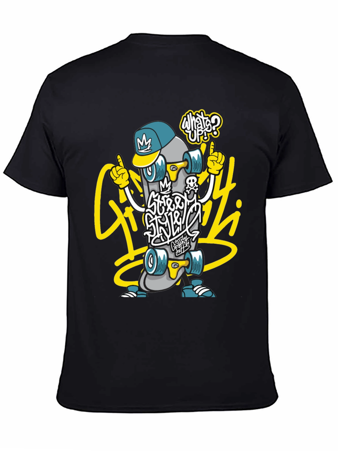 Street Style Skateboard Graphic Tee