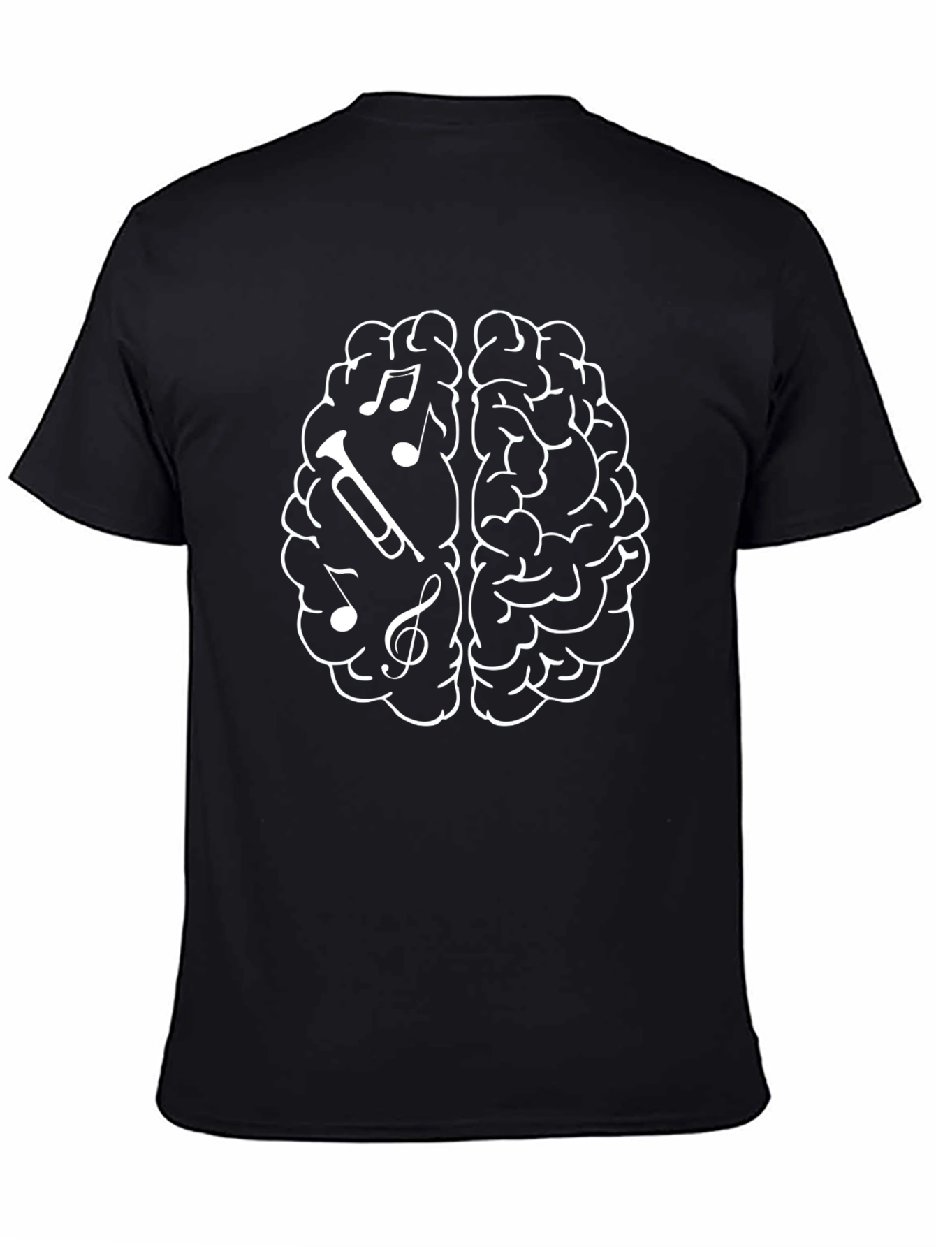 Musical Brain T-Shirt - Black Cotton Tee