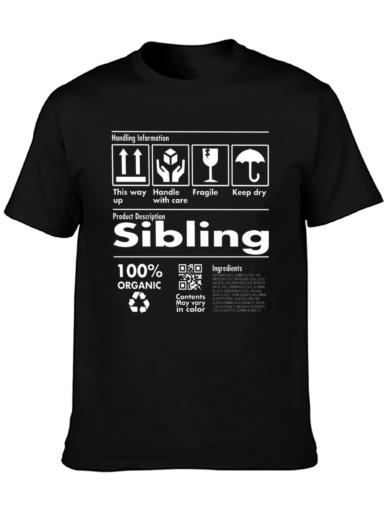 Sibling Organic T-Shirt - Handle with Care