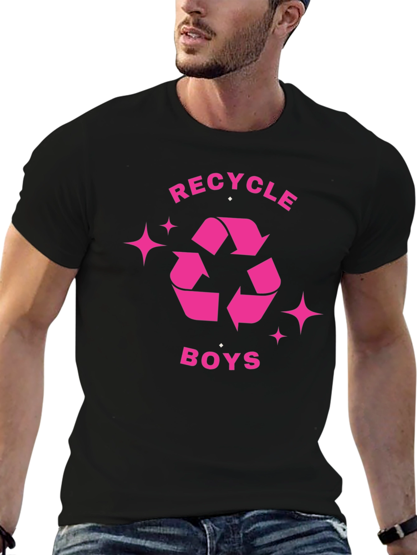 Recycle Boys Black Graphic Tee