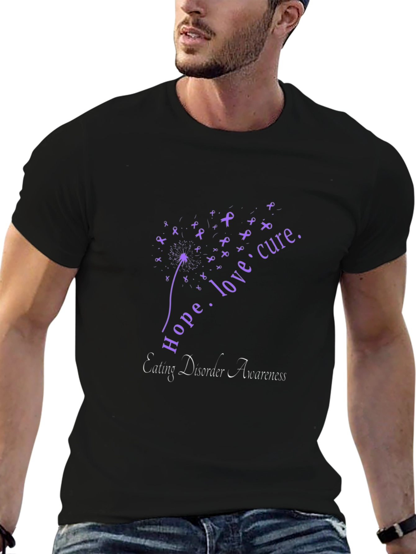 Eating Disorder Awareness T-Shirt Hope Love Cure