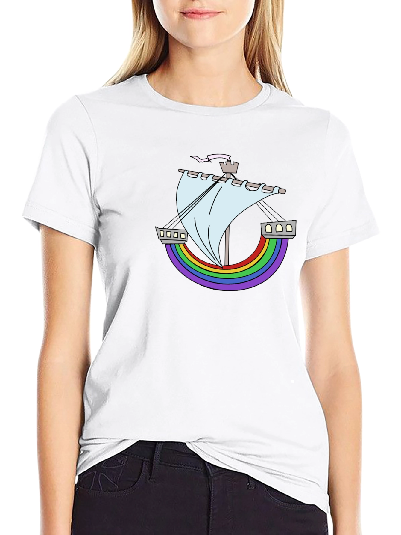 Rainbow Ship Tee - Nautical Pride