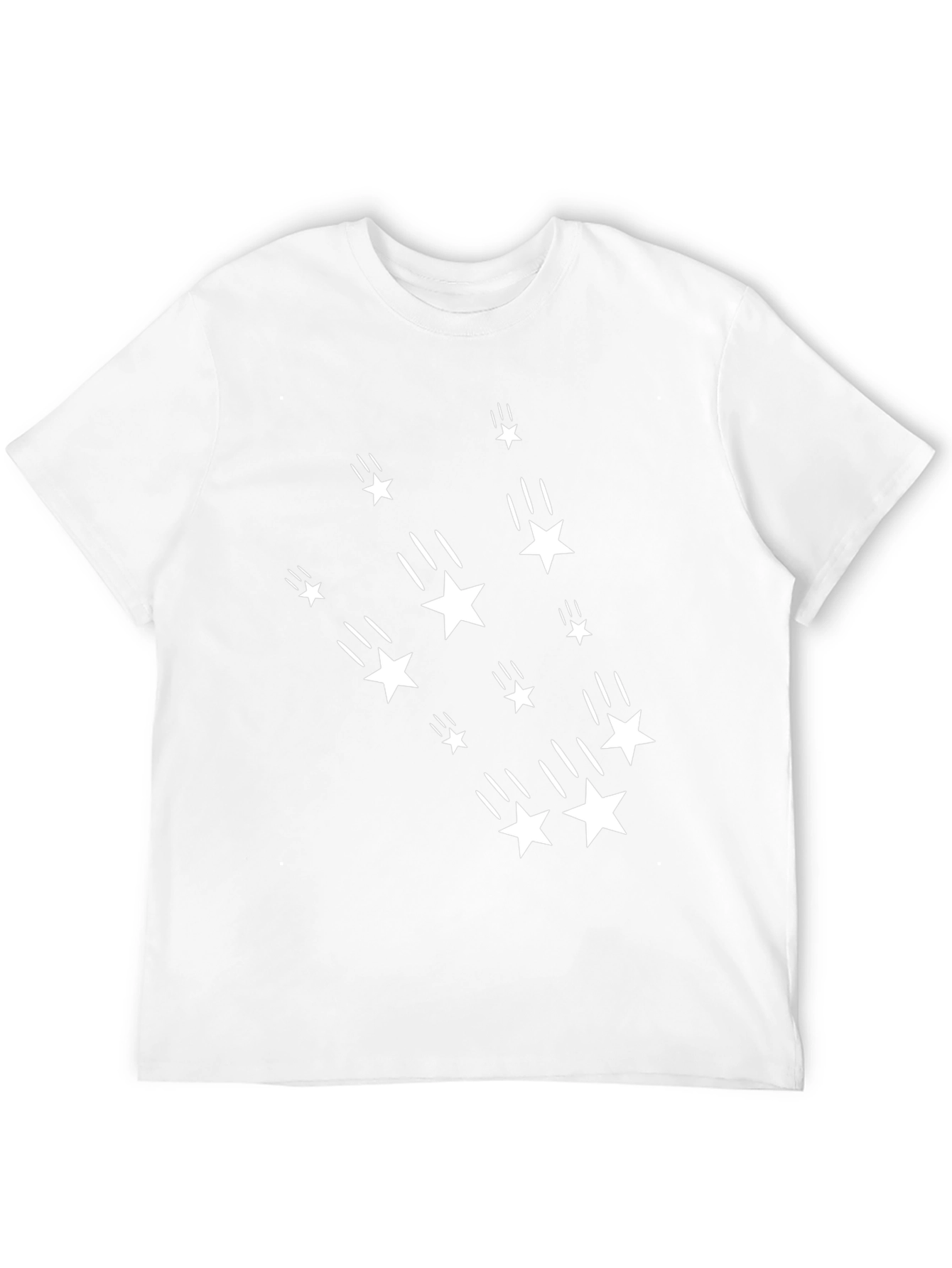Stylish Black Tee with Shooting Star Design