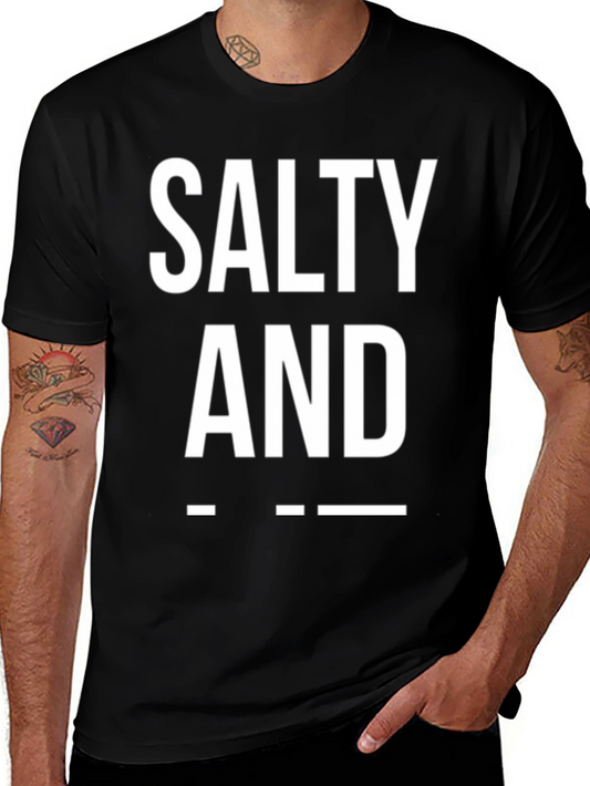 Salty and Sarcastic Graphic Tee - Black
