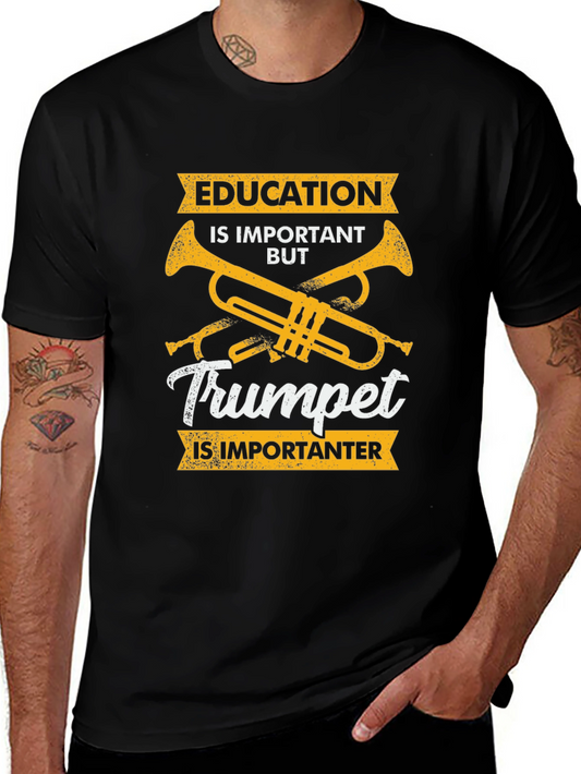 Education vs Trumpet Funny T-Shirt
