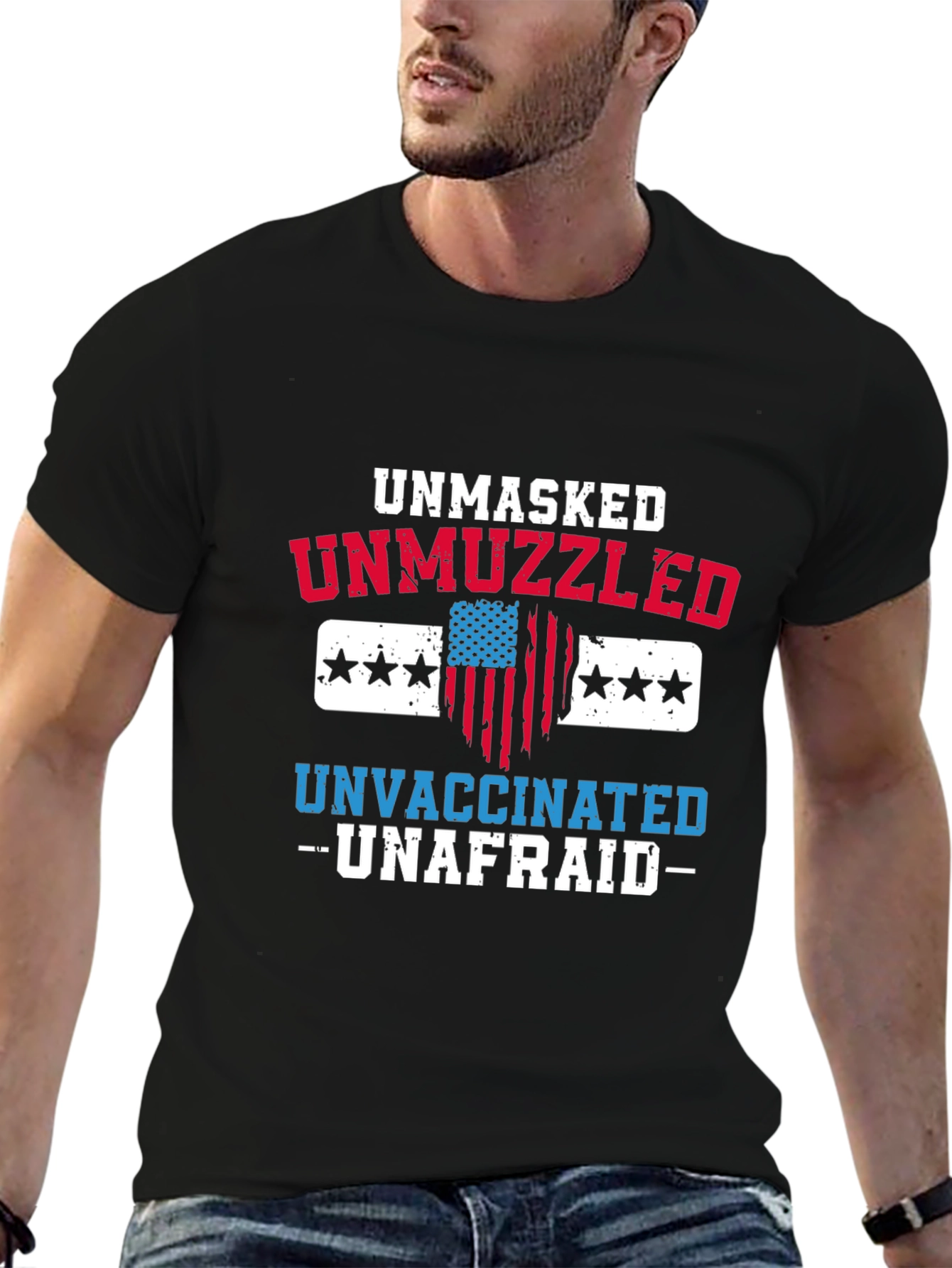Unmasked Unmuzzled Unvaccinated T-Shirt