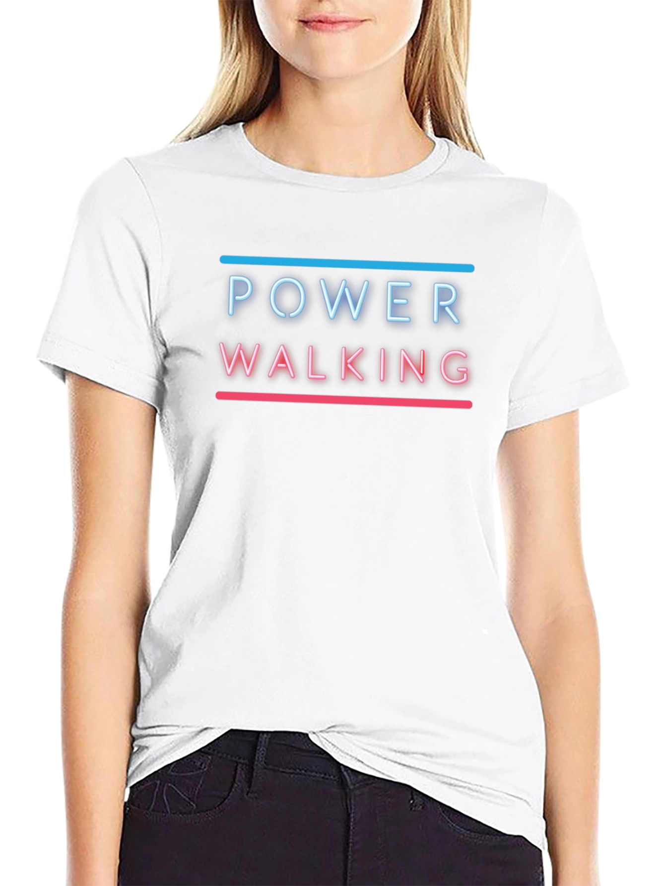 Power Walking Graphic T-Shirt - Black