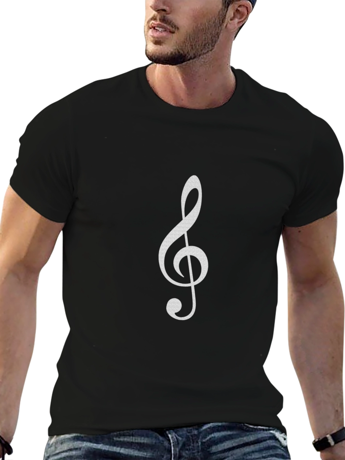 Treble Clef Graphic Tee - Music Lovers Black T-Shirt