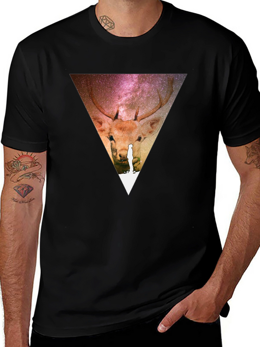 Deer Galaxy Triangle T-Shirt