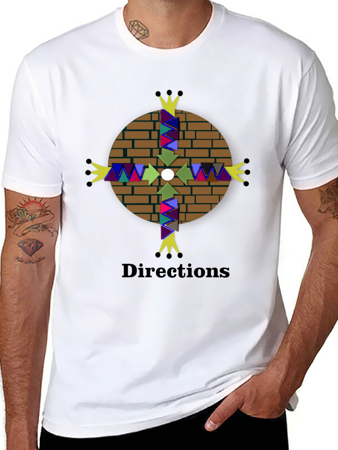 Directions Graphic Tee - Unique Compass Design