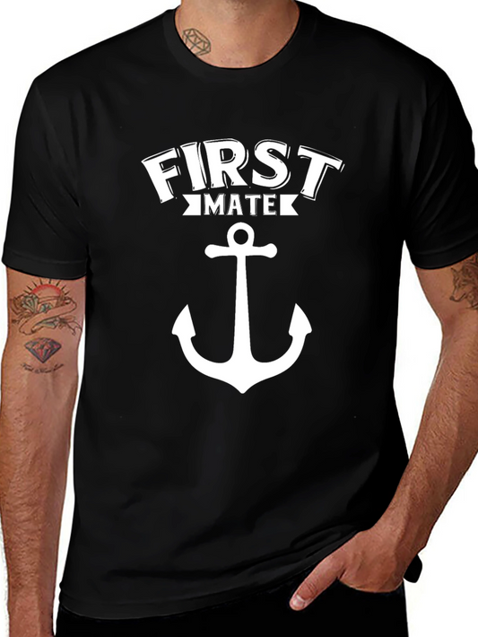First Mate Anchor Graphic Tee - Nautical T-Shirt