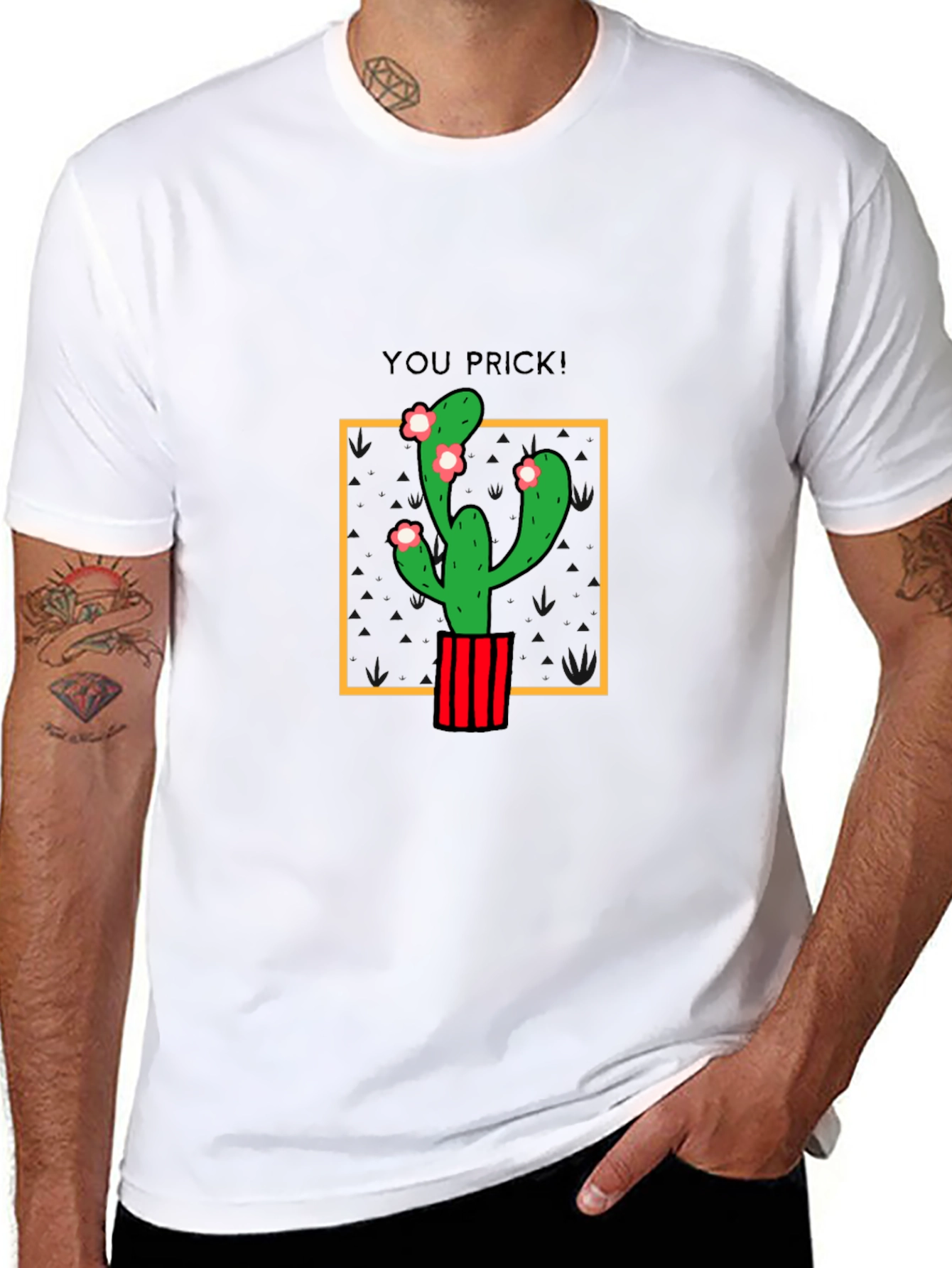Funny Cactus T-Shirt - You Prick! Graphic Tee