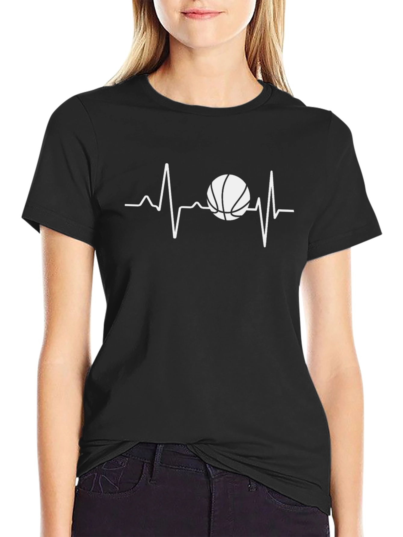 Basketball Heartbeat Graphic Tee