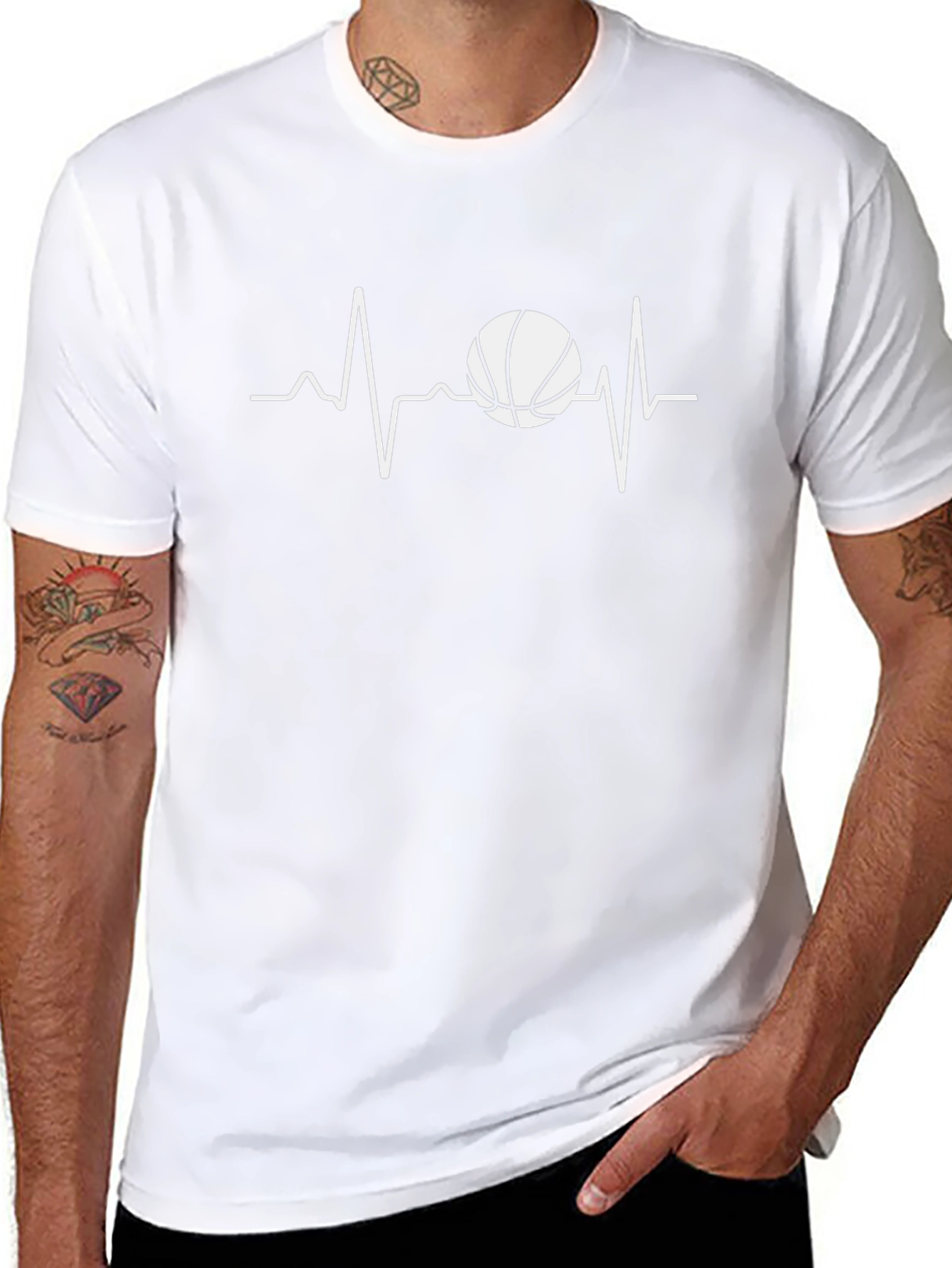 Basketball Heartbeat Graphic Tee