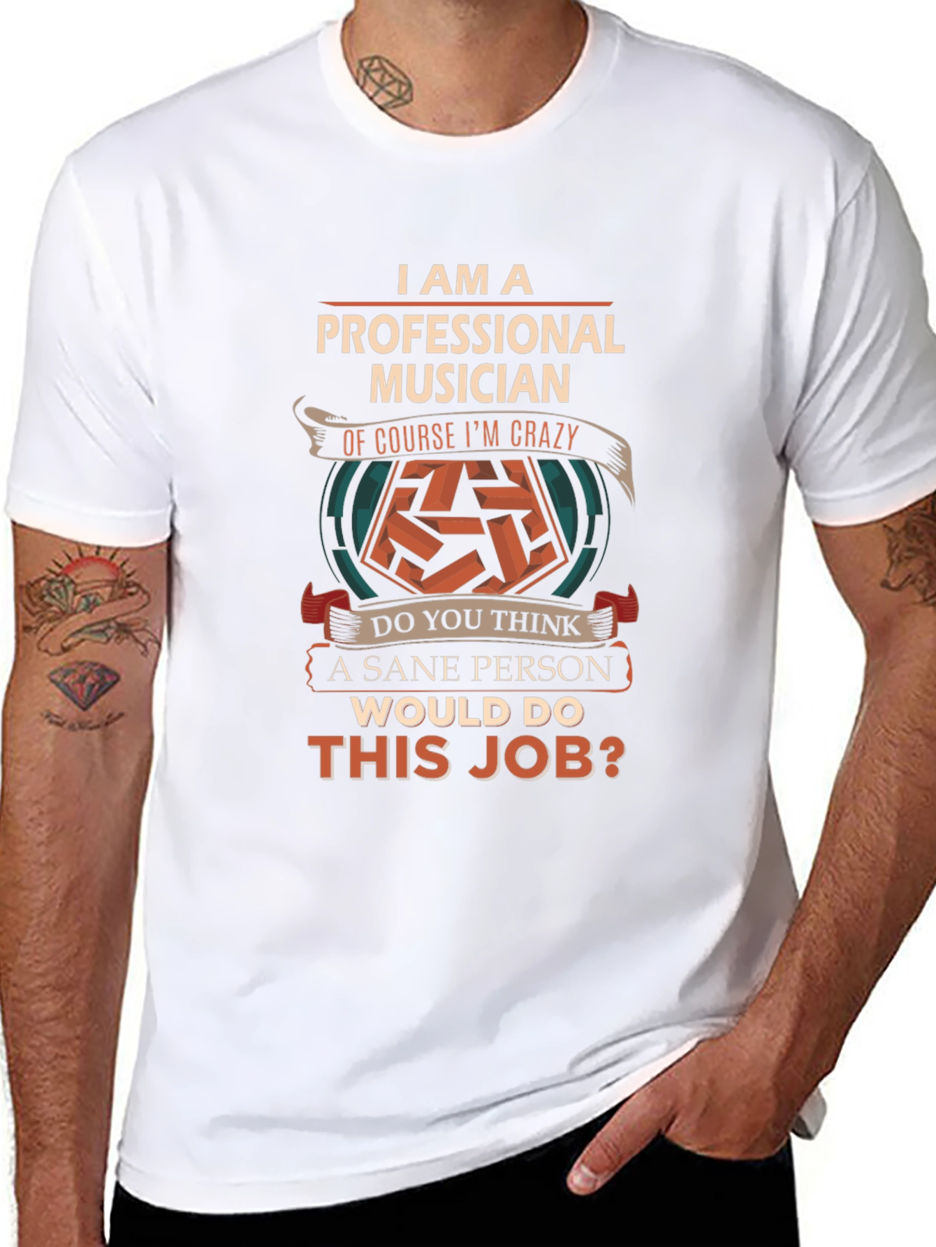 Professional Musician Crazy Job Graphic Tee