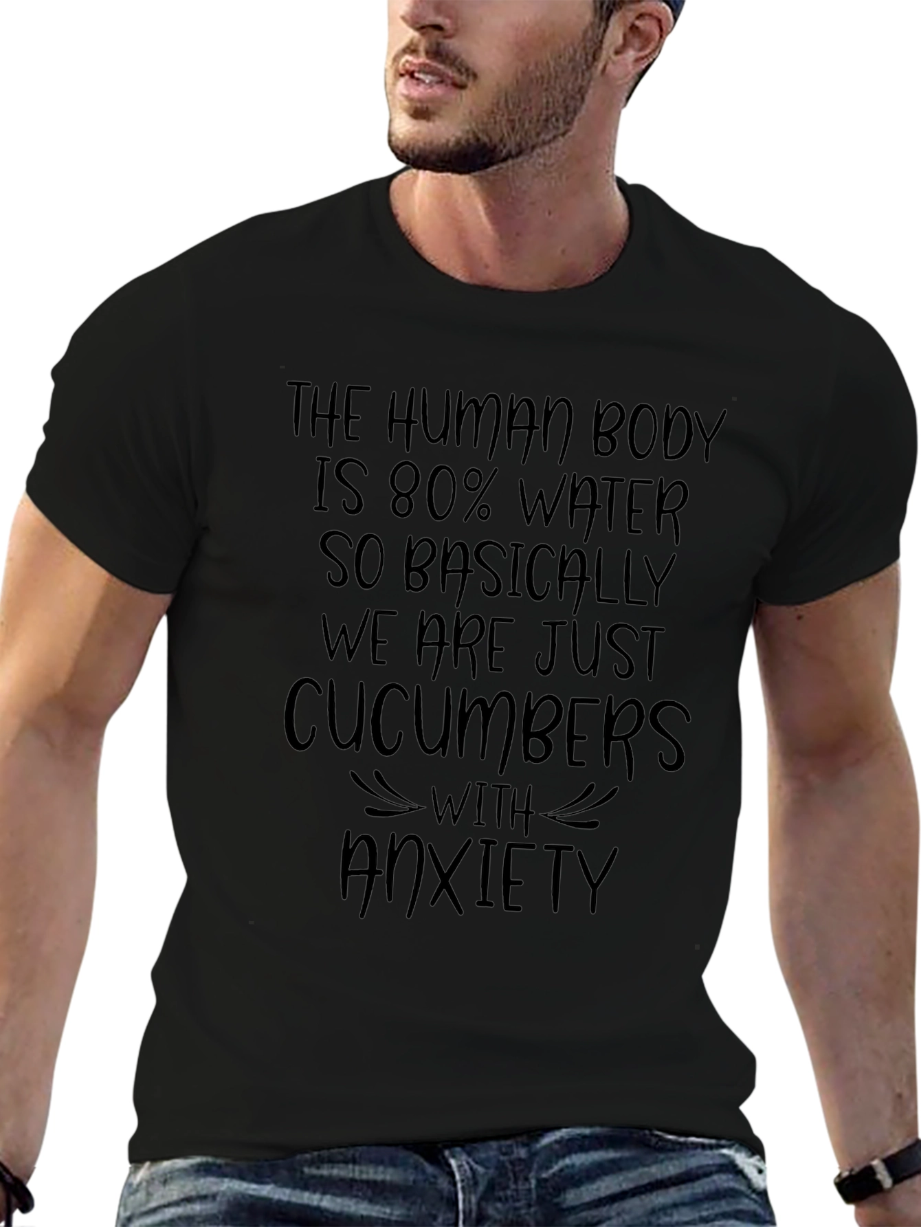 Human Body Cucumber Anxiety T-Shirt