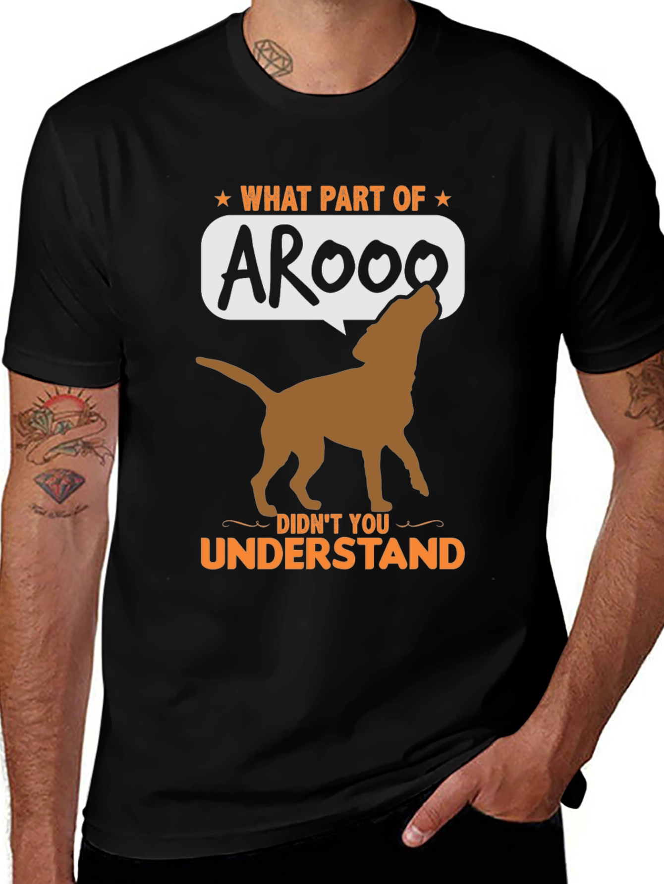 Arooo Dog T-Shirt - Funny Animal Lover Tee