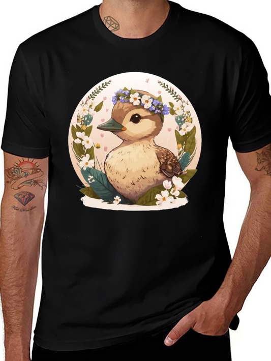 Duckling Floral Wreath Graphic Tee