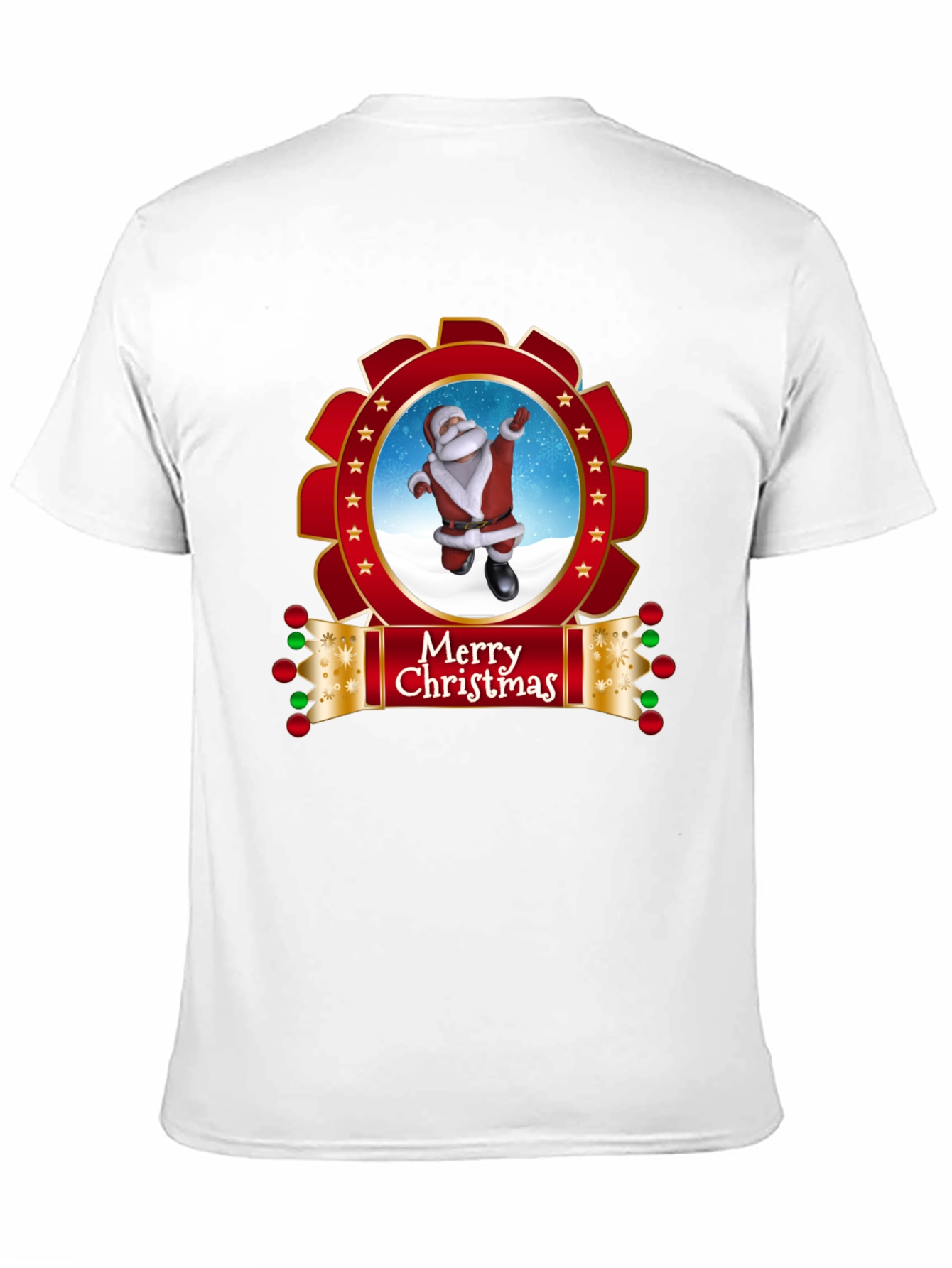 Merry Christmas Santa Black T-Shirt