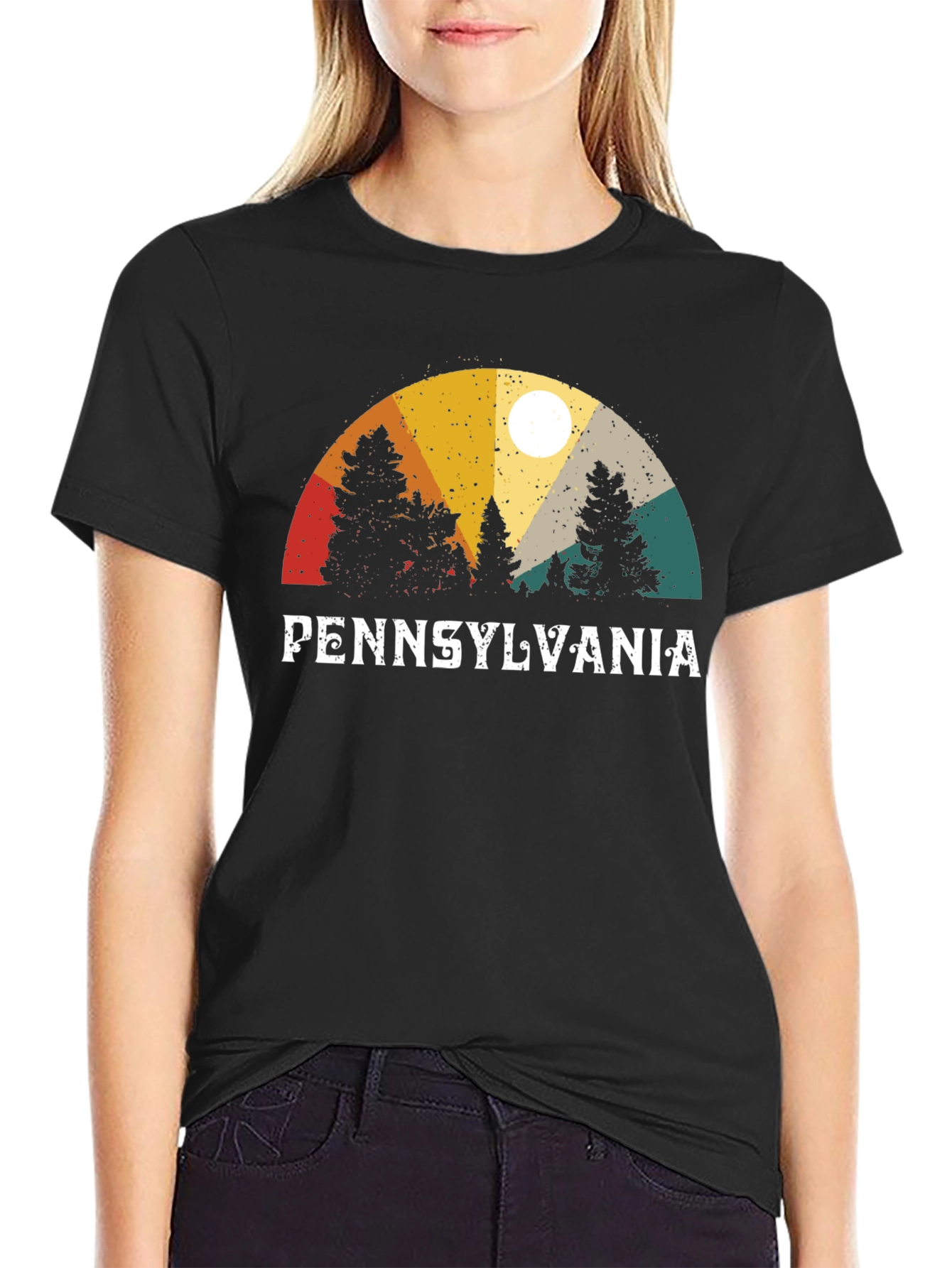 Pennsylvania Landscape Graphic Tee - Retro Style
