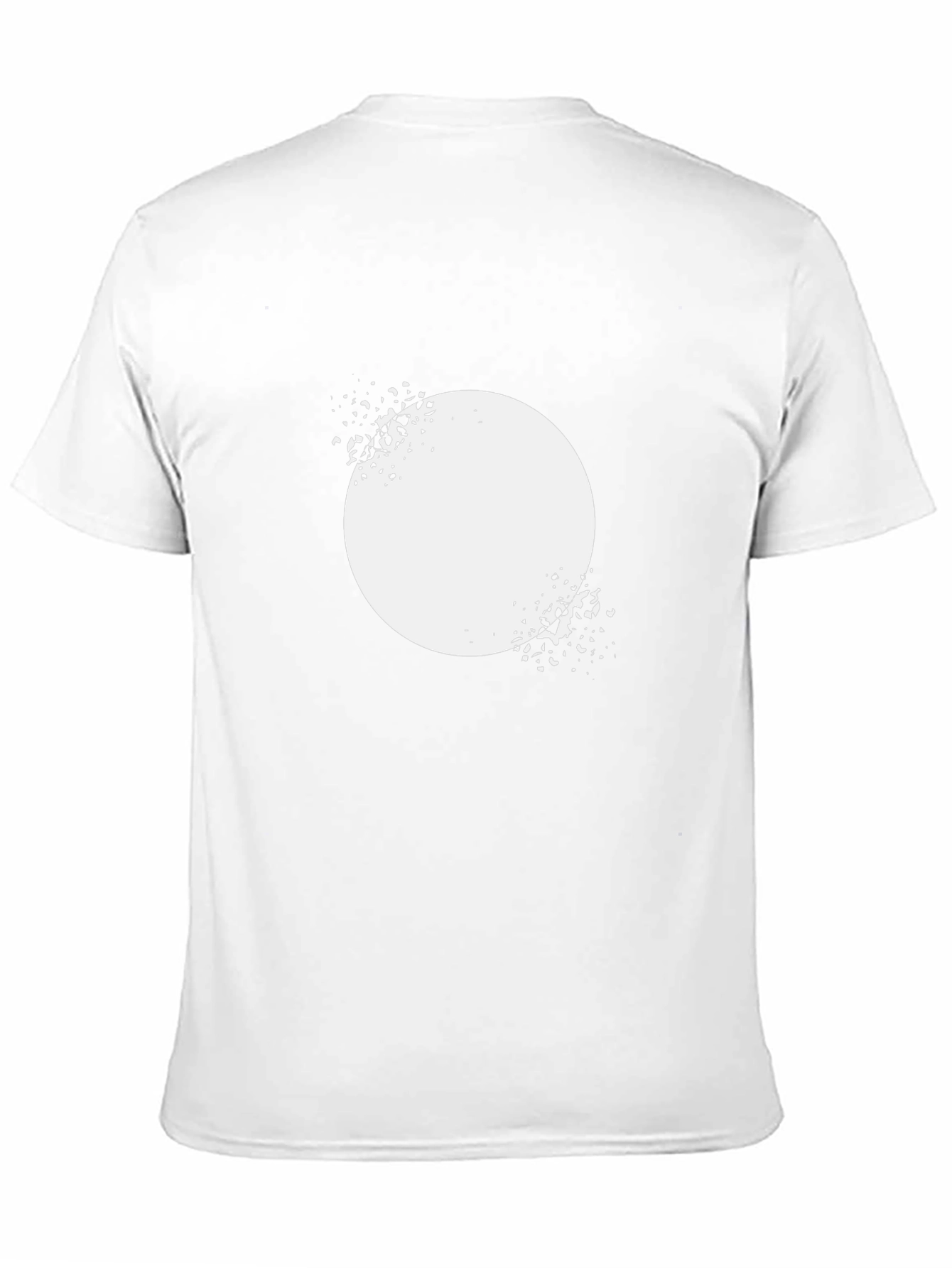 Abstract Circle Print Black T-Shirt