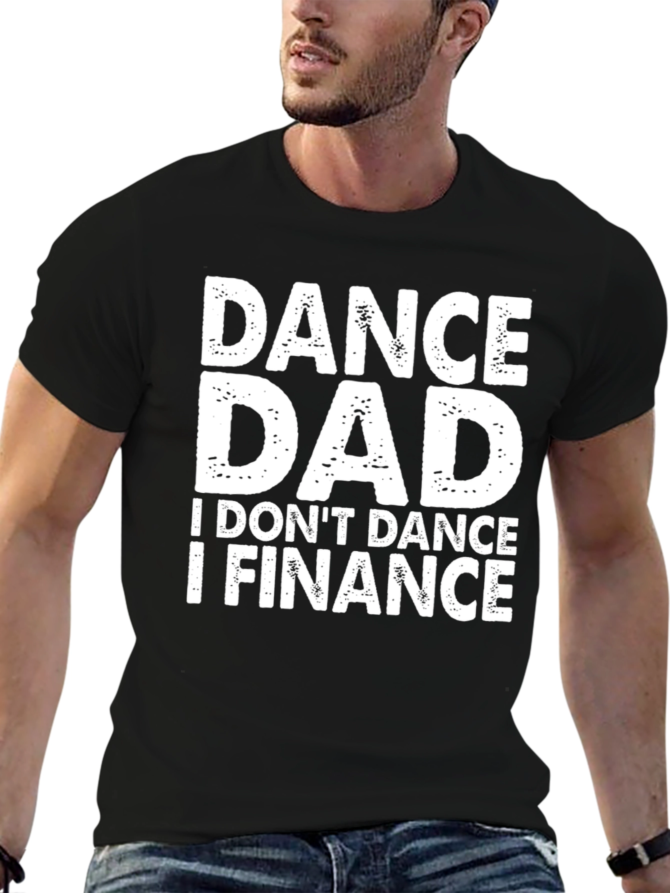 Dance Dad Finance Graphic Tee - Black Cotton T-Shirt