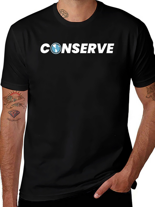 Conserve Earth Graphic T-Shirt - Black