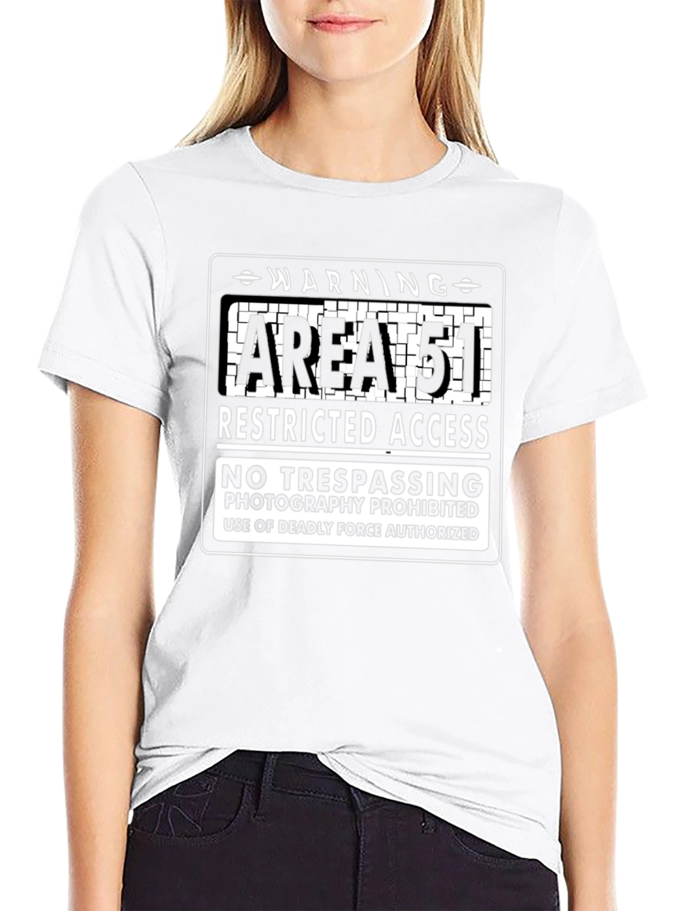 Area 51 Warning Graphic Tee - Restricted Access Design