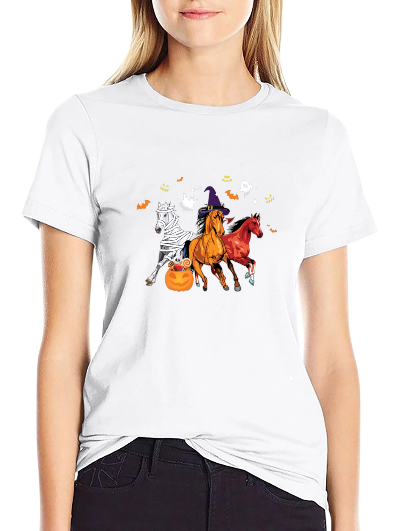 Halloween Horse Graphic T-Shirt