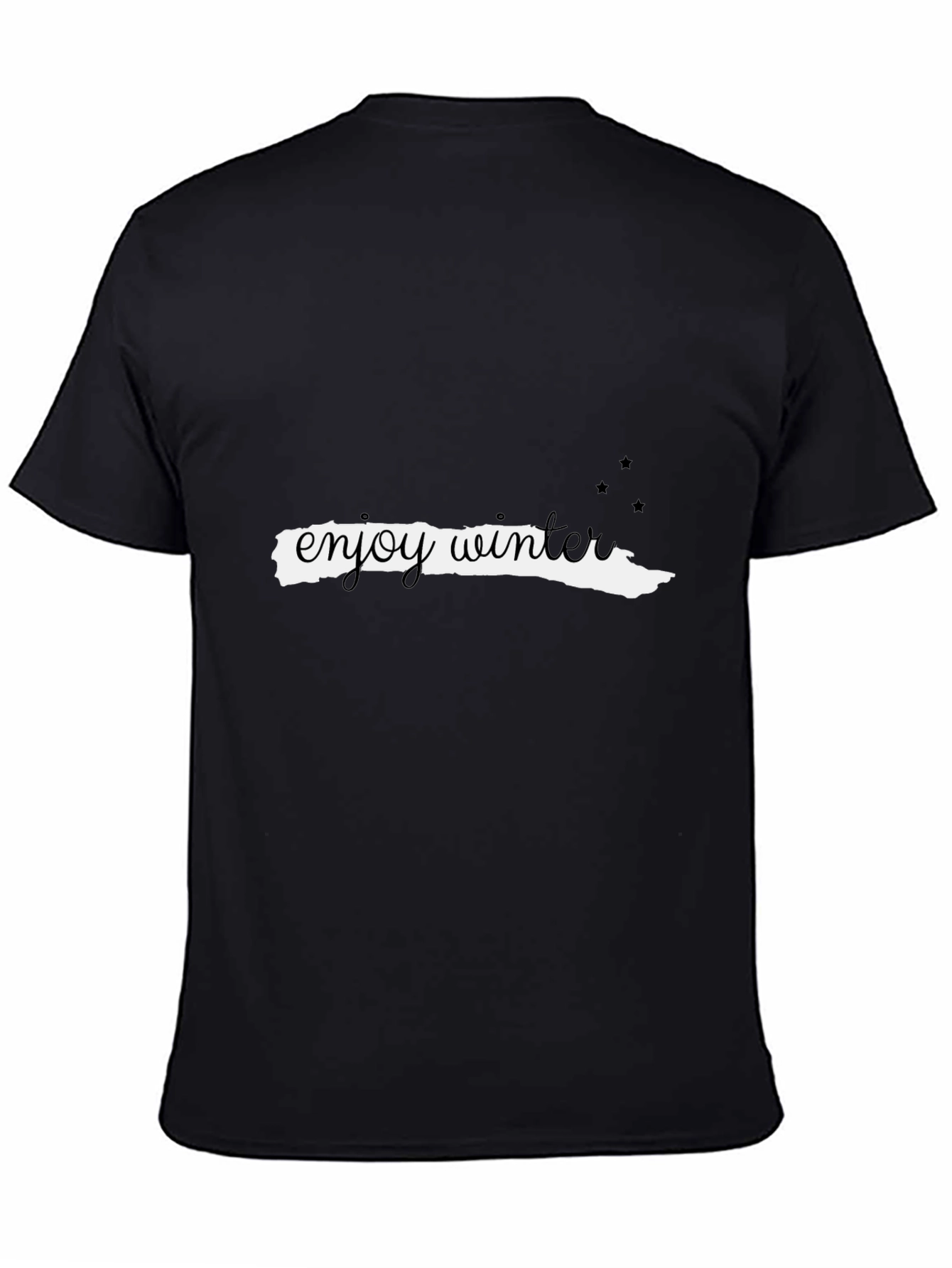 Enjoy Winter Black Graphic Tee
