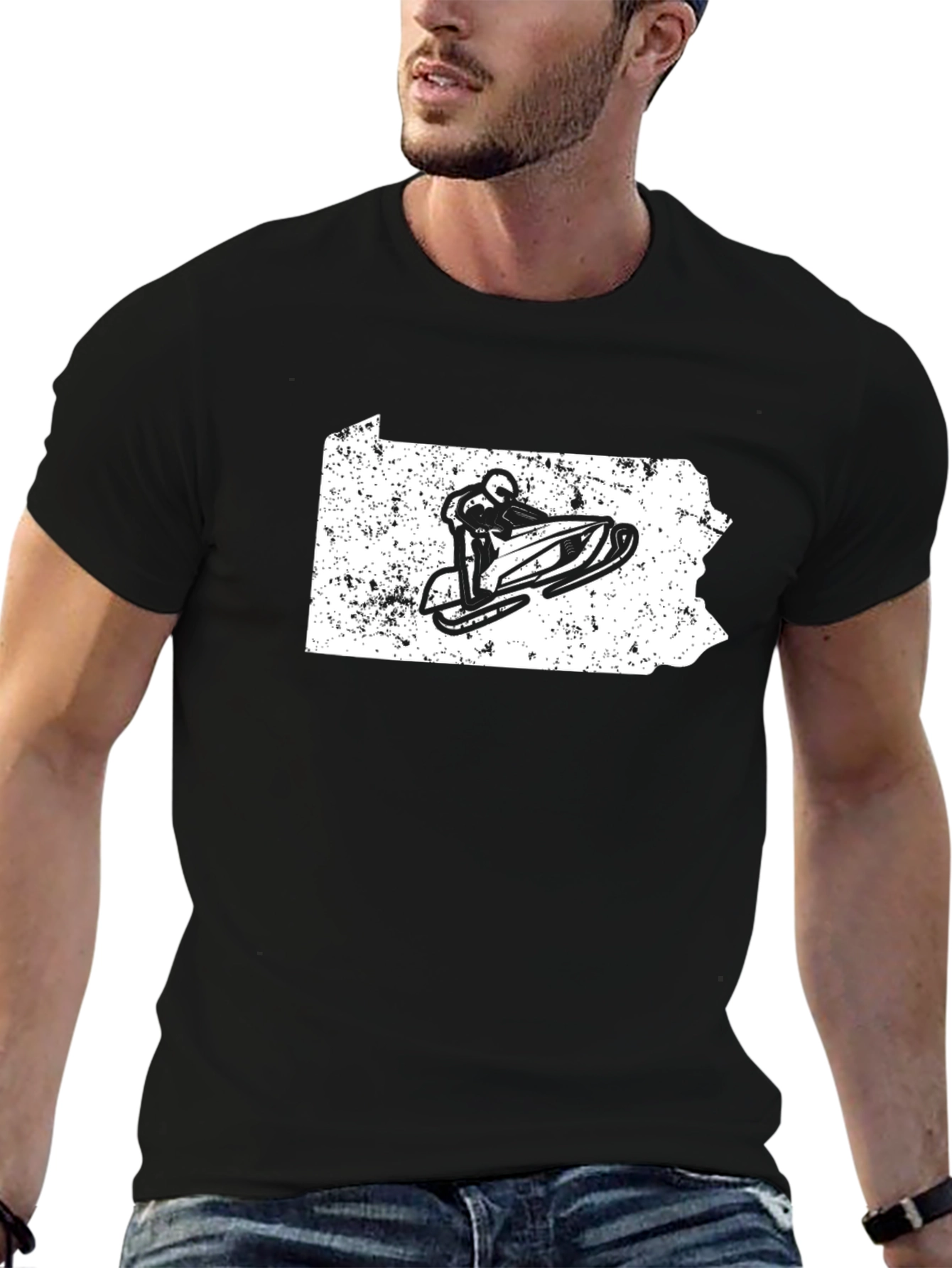 Snowmobile Pennsylvania State Pride T-Shirt
