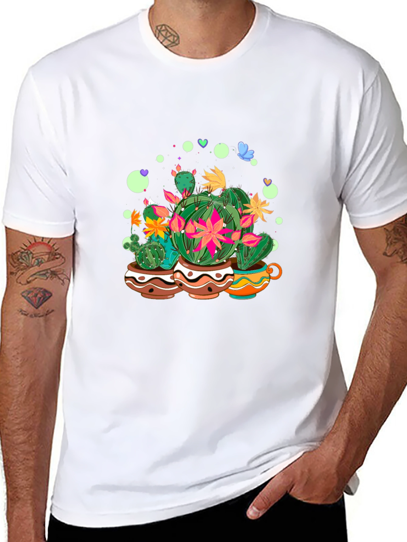 Cactus Garden Tee - Stylish Graphic Print