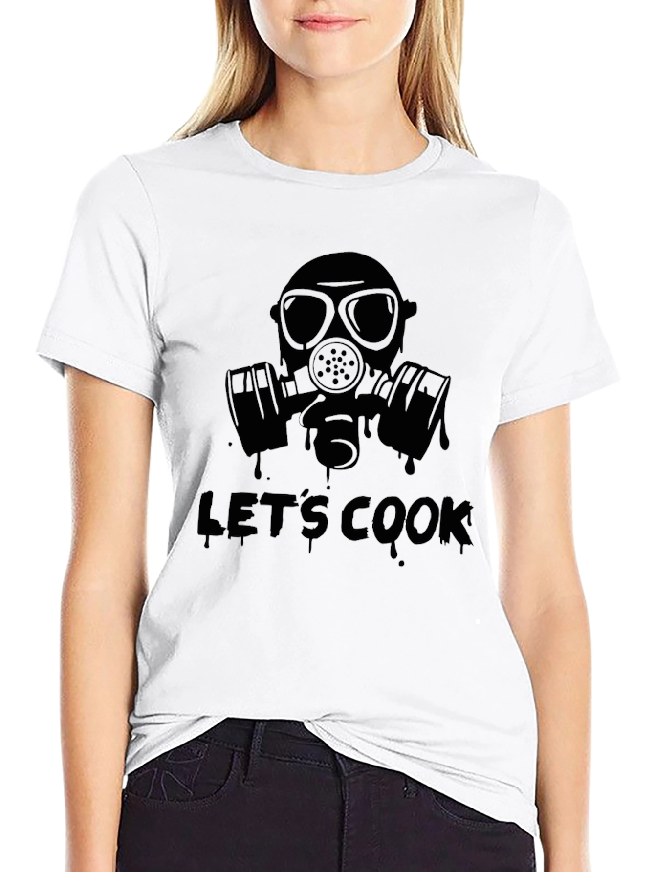 Lets Cook T-Shirt - Gas Mask Design