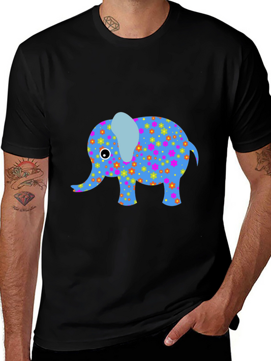 Elephant Graphic Tee - Stylish Black T-Shirt