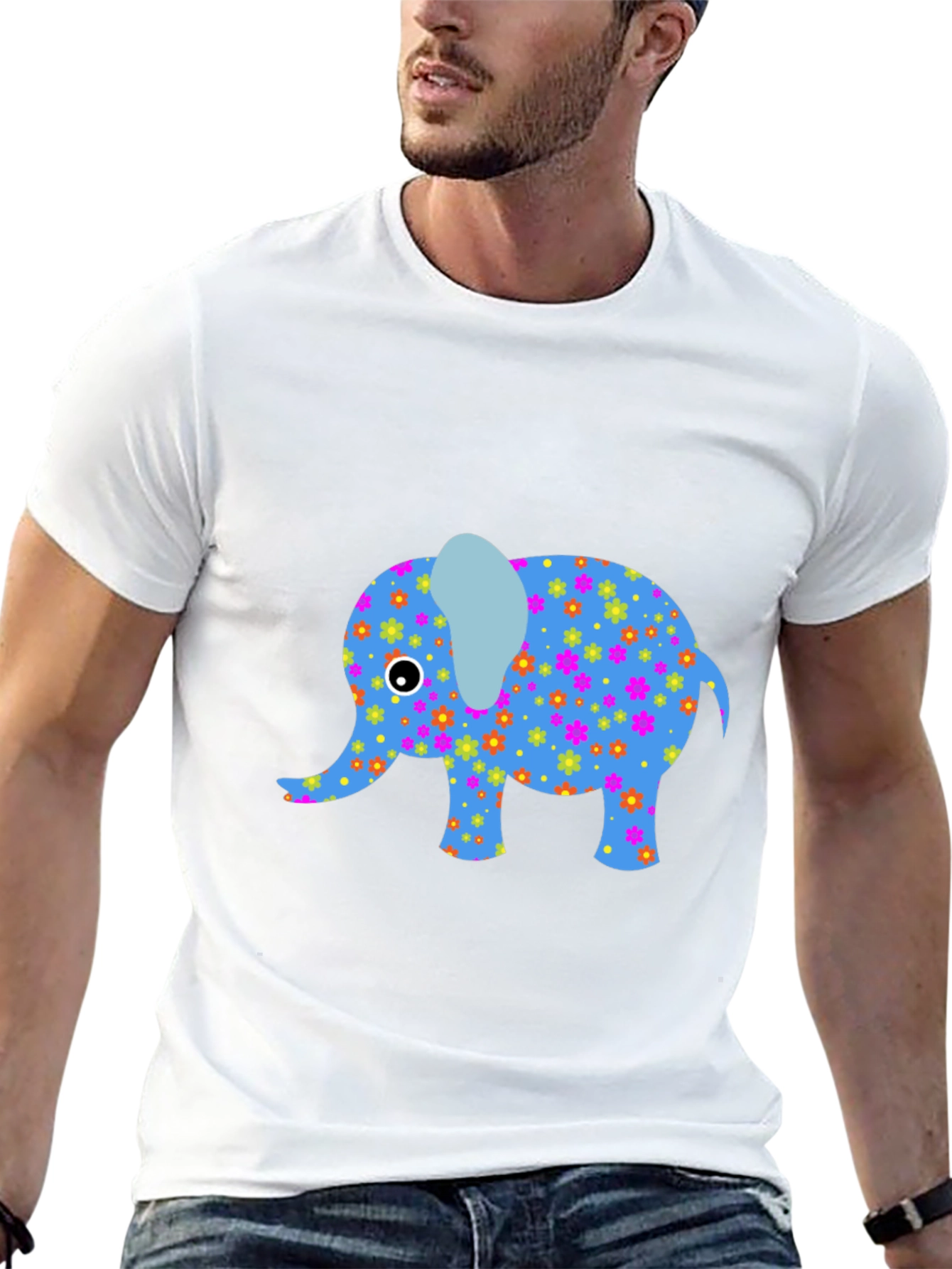 Elephant Graphic Tee - Stylish Black T-Shirt