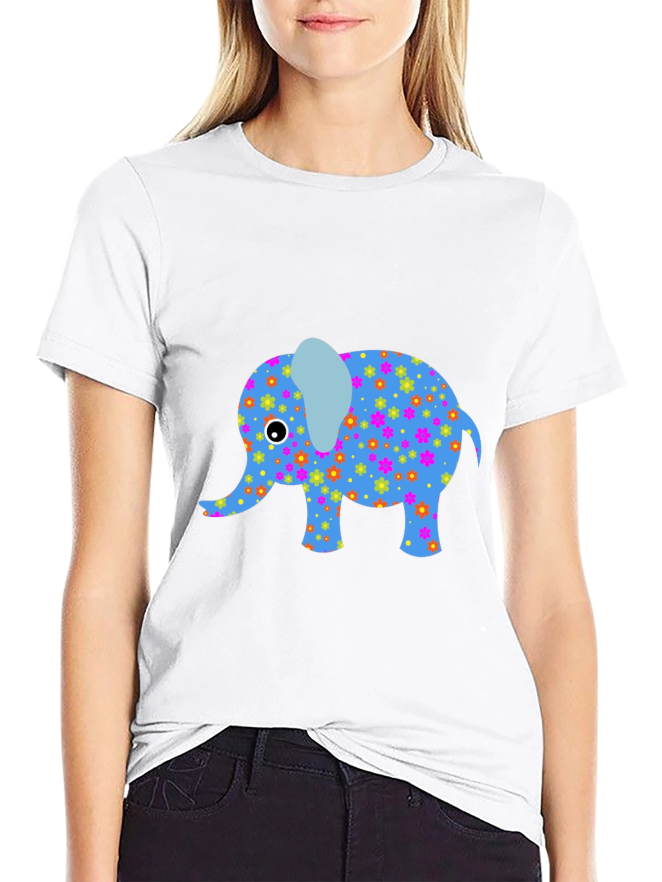 Elephant Graphic Tee - Stylish Black T-Shirt