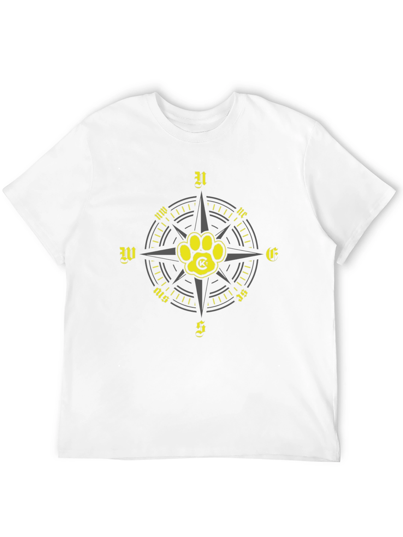 Compass Paw Print Graphic T-Shirt