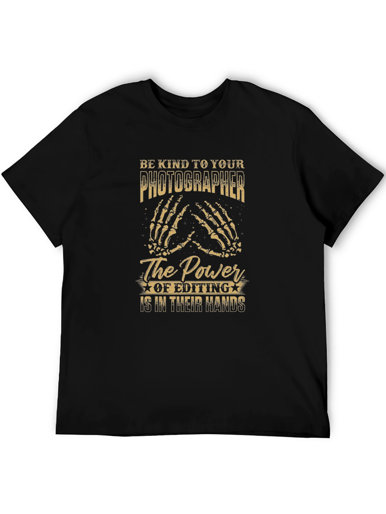 Photographer Editing Power T-Shirt - Black Graphic Tee