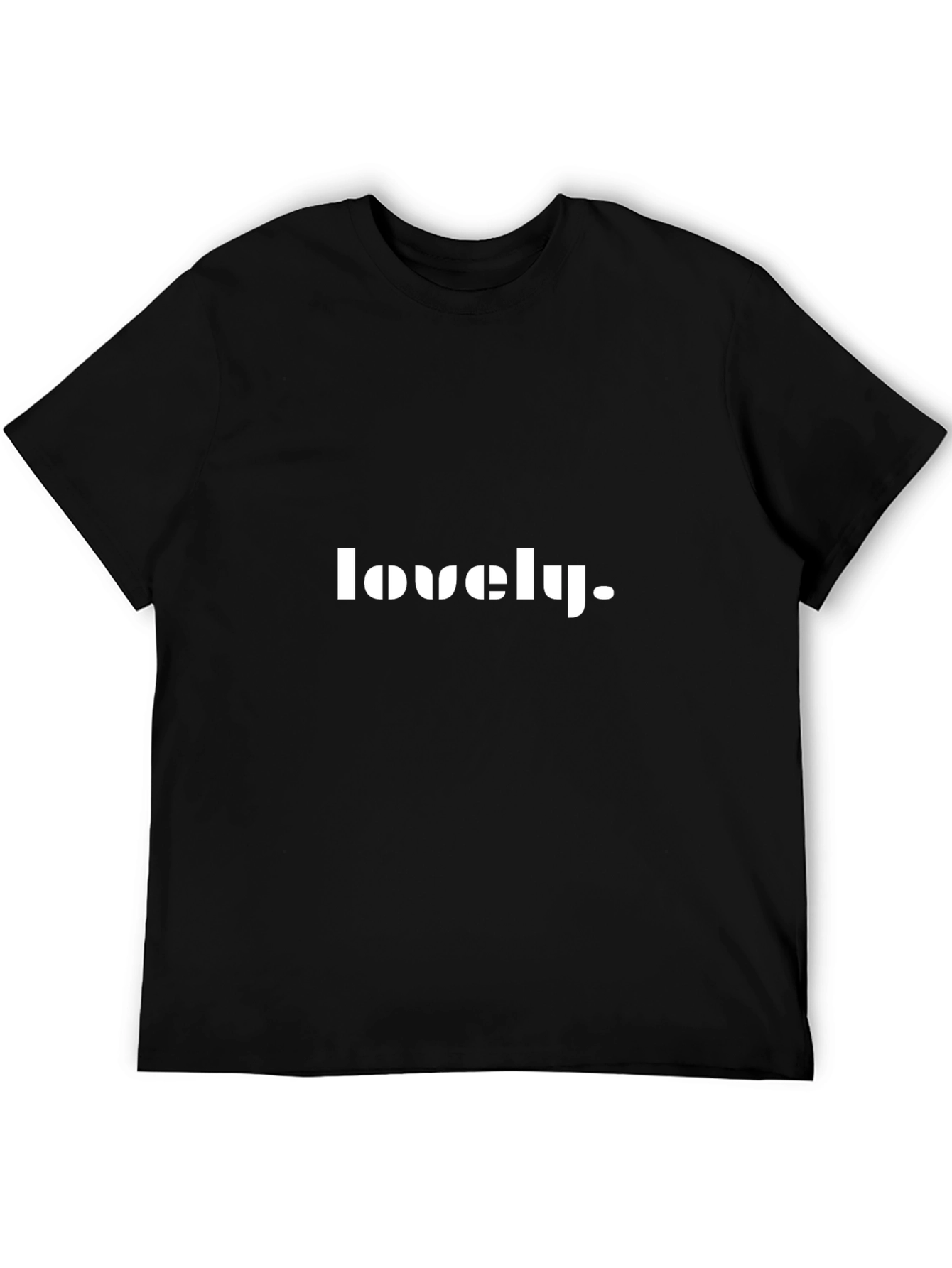 Lovely Graphic T-Shirt - Classic Fit Black Tee