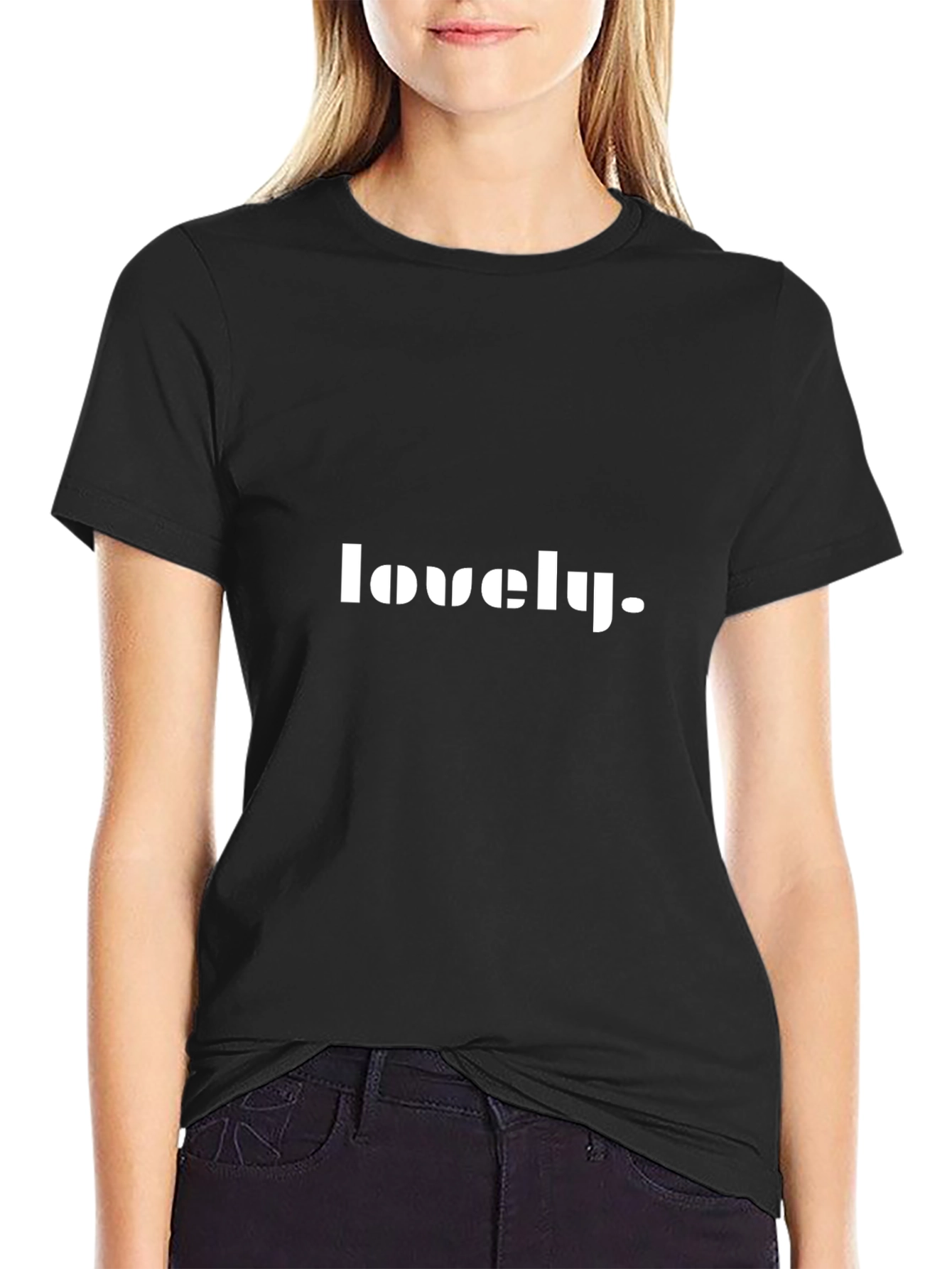 Lovely Graphic T-Shirt - Classic Fit Black Tee