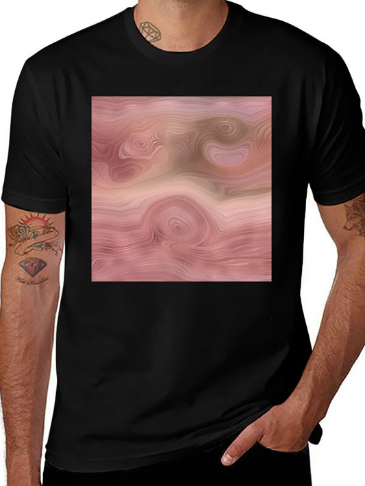 Abstract Swirl Graphic Tee - Modern Casual Style