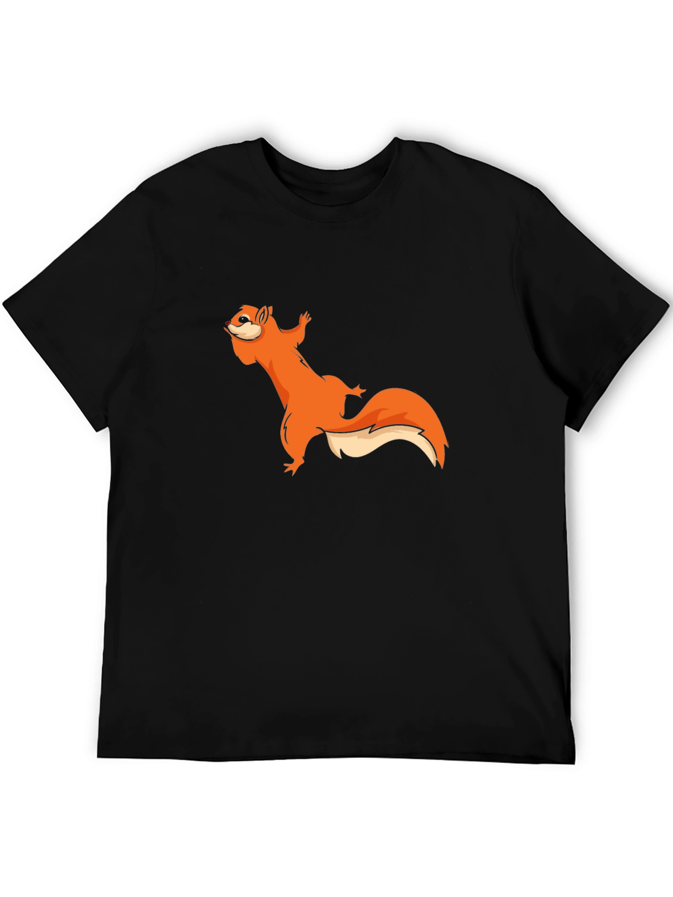 Squirrel Graphic Black T-Shirt - Unisex