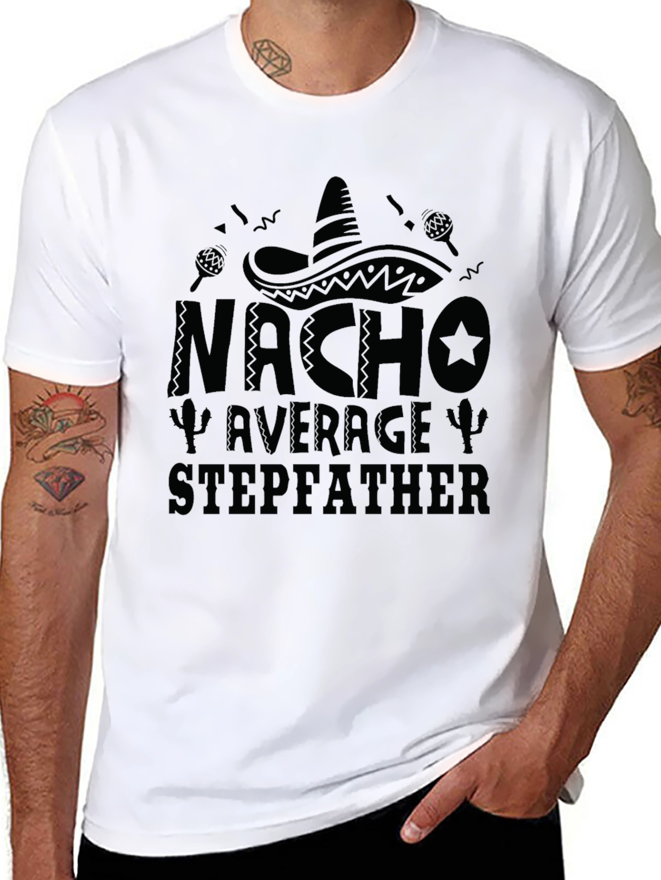 Nacho Average Stepfather Graphic T-Shirt
