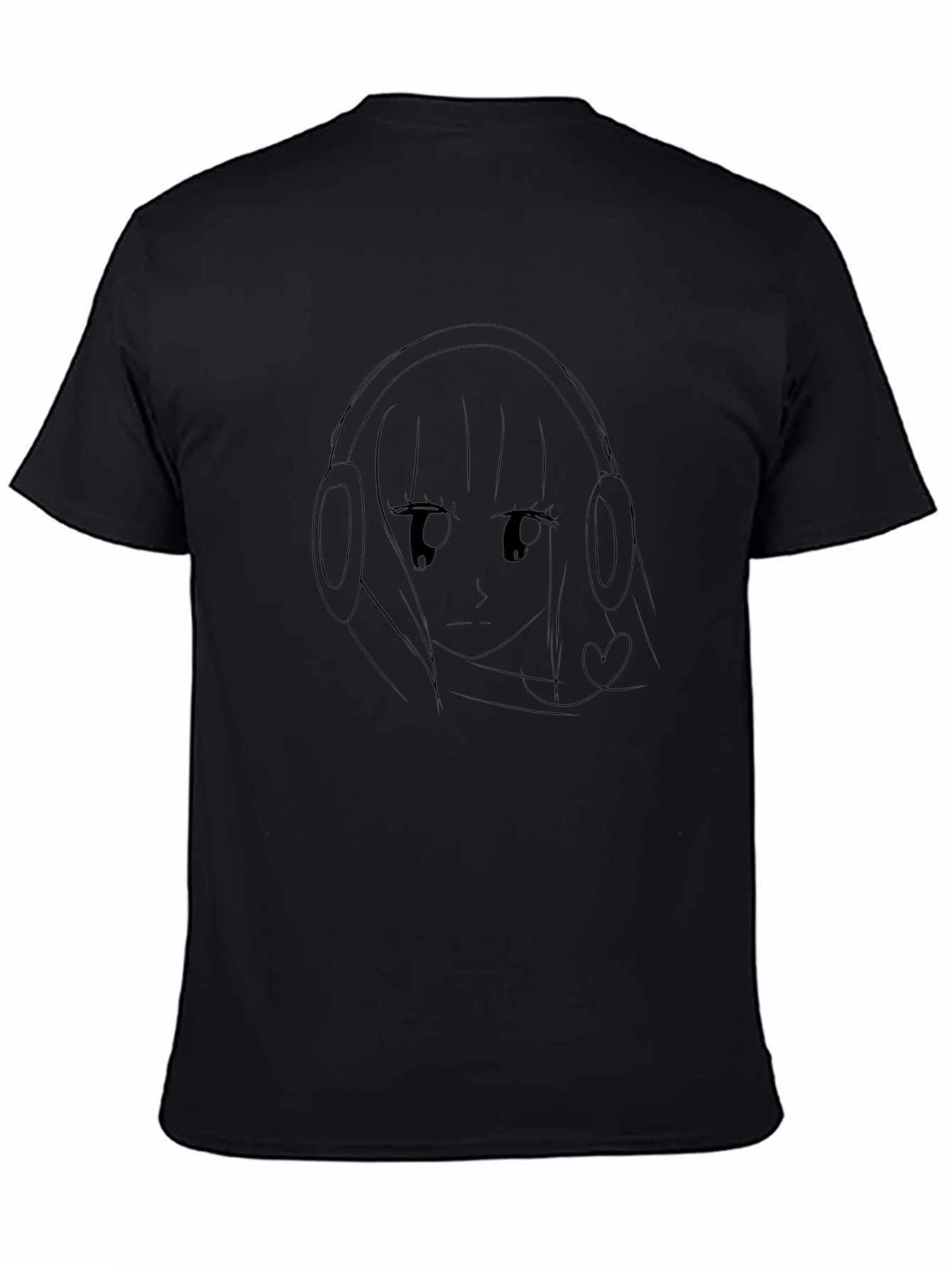 Anime Girl Headphones T-Shirt