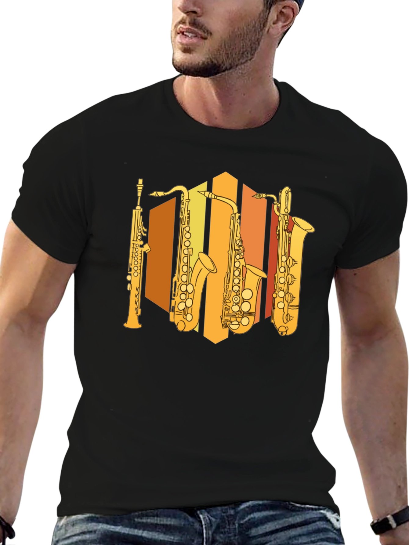 Saxophone Instrument Graphic T-Shirt