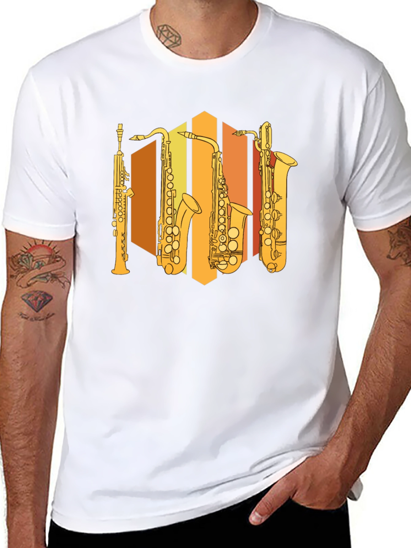 Saxophone Instrument Graphic T-Shirt