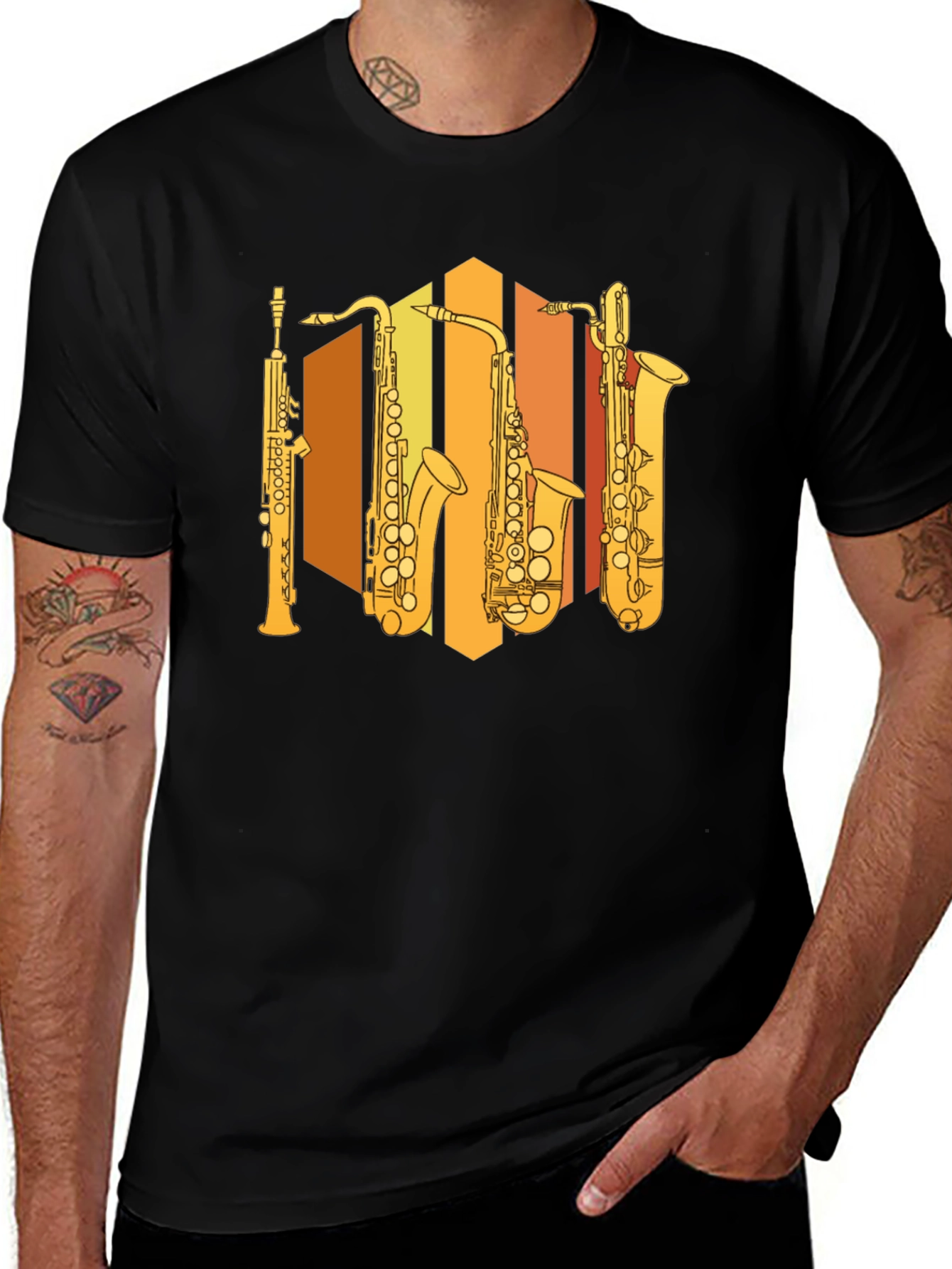 Saxophone Instrument Graphic T-Shirt