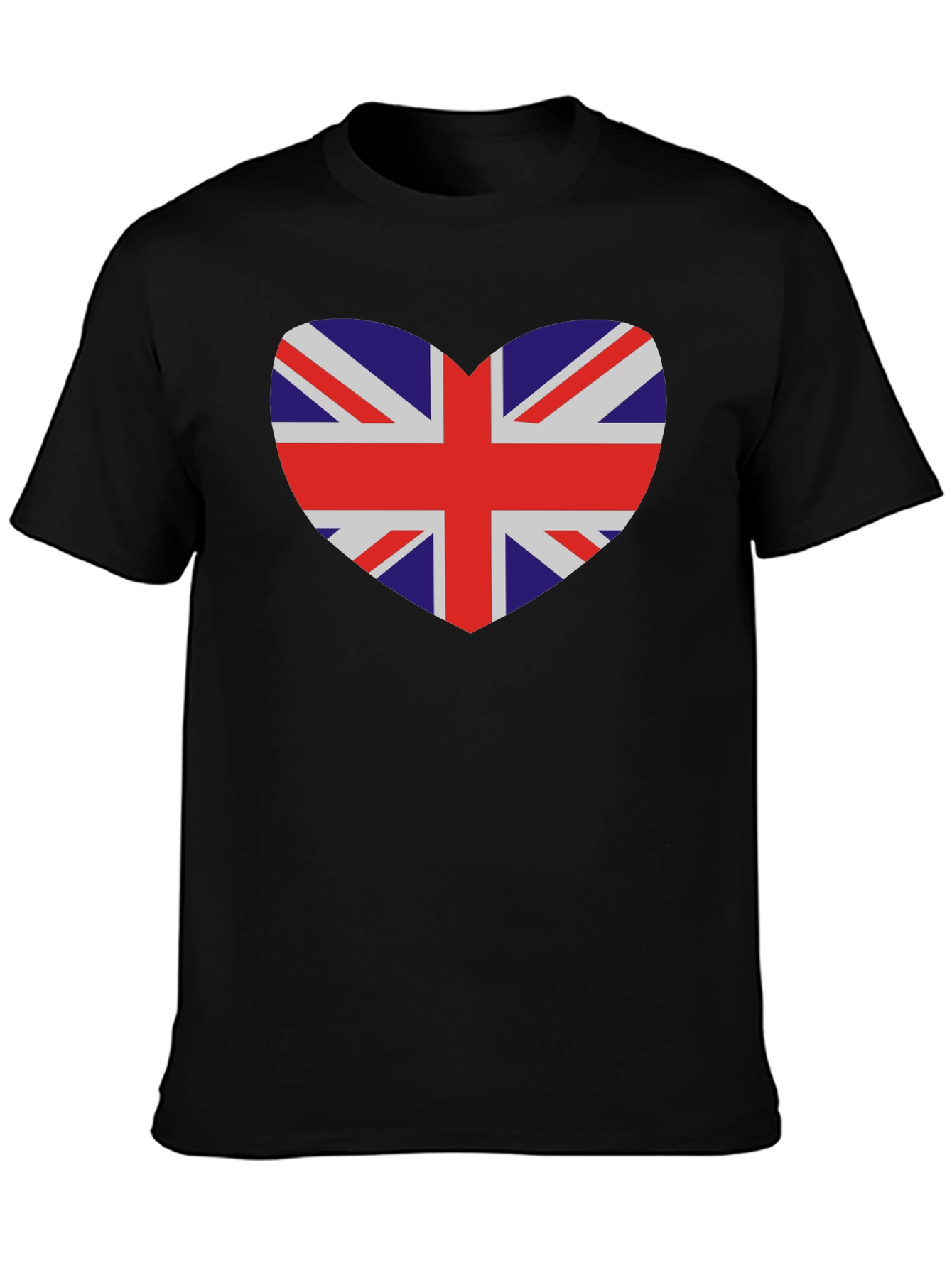 Union Jack Heart T-Shirt - Black